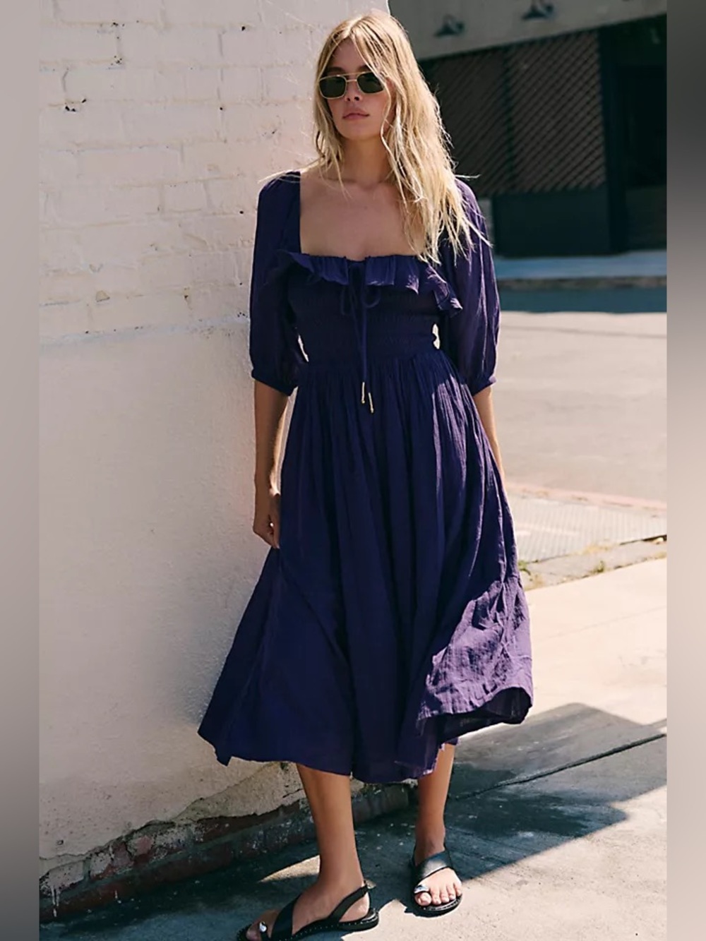 NWT Free Oasis Midi Dress Plummery Size Small